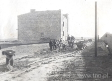 Ulica Skłodowskiej w Lublinie, w czasie regulacji. Fotografia