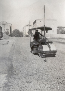 Ulica Uniwersytecka w Lublinie, w czasie regulacji. Fotografia