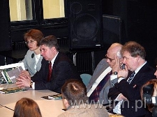 Uczestnicy debaty "Od Unii lubelskiej do Unii Europejskiej"