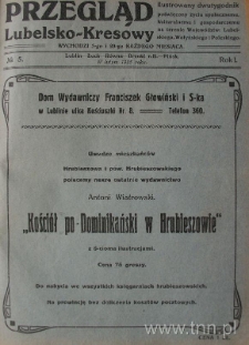 Strona czasopisma "Przegląd Lubelsko-Kresowy", R. 1, nr 5