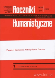 Roczniki Humanistyczne, Tom LV, zeszyt 1