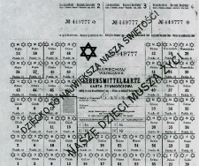 Karta żywnościowa z getta warszawskiego