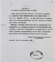 Wezwanie do przeprowadzki na teren getta w Piotrkowie