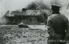 Palenie zabudowań getta we Włocławku