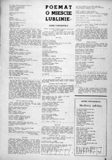 Pierwsza publikacja "Poematu o mieście Lublinie" w "Kamenie"