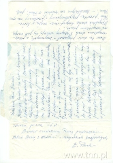 List Ludwika Flecka do Danuty Boreckiej 31.10.1961