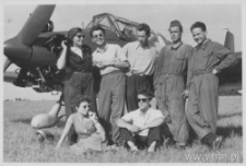 Wanda Szteyn na lotnisku w Radawcu