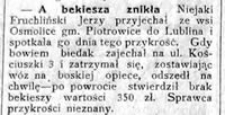 A bekiesza znikła