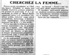 Cherchez la Femme...