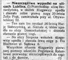 Nieszczęśliwe wypadki na ulicach Lublina