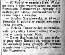 Pobici w czasie b&oacute;jek