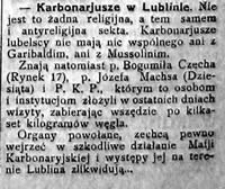 Karbonarjusze w Lublinie