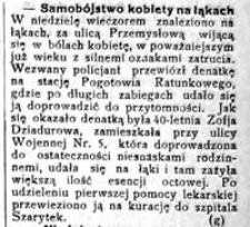 Samob&oacute;jstwo kobiety na łąkach