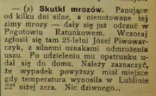 Skutki mrozów