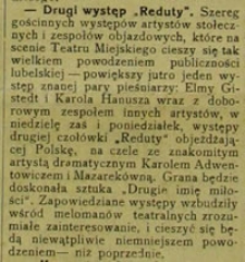 Drugi występ &bdquo;Reduty&rdquo;