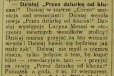 Dzisiaj „Przez dziurkę od klucza!”