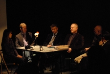 Uczestnicy panelu dyskusyjnego "Krwawy Poemat o mieście Lublinie. J&oacute;zef Czechowicz i inni"