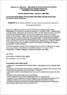 Światła w ciemności. Sprawiedliwi Wśr&oacute;d Narod&oacute;w Świata : cykl warsztat&oacute;w edukacyjnych dla młodzieży ponadgimnazjalnej ; WARSZTAT 2: Nie zdawałam sobie sprawy, że grozi mi śmierć za zatrzymanie tej dziewczynki. Cena życia za odruch serca