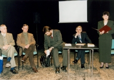 Zbigniew Smutek i Sławomir Żurek podczas promocji czasopisma "Scriptores Scholarum"