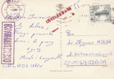 Korespondencja Zbigniewa Hołdy z internowania