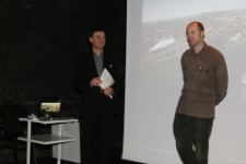 Krzysztof Ingarden i Hubert Trammer podczas wykładu "Architektura pustki"