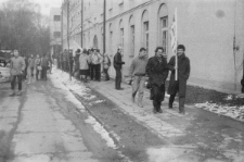 Manifestacja studencka w Lublinie z okazji 20 rocznicy Marca 1968