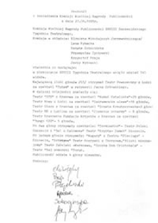Protokół z Posiedzenia Komisji Wielkiej Nagrody Publiczności z dnia 27.04.1993r.