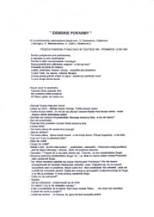 Ziemskie pokarmy : podstawa scenariusza