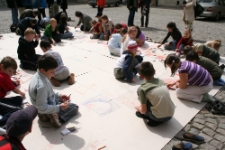 Malowanie obrazu &bdquo;Pożar miasta Lublina&rdquo;