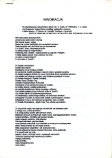 Inwokacja: podstawa scenariusza