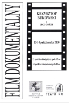 Spotkania z dokumentem filmowym - Krzysztof Bukowski