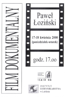 Spotkania z dokumentem filmowym - Paweł Łoziński