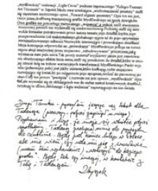 Faks od Zbigniewa Bargielskiego