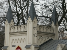 Domek Str&oacute;ża przy Ogrodzie Saskim w Lublinie. Detal architektoniczny.