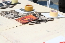 St&oacute;ł Poezji w ramach Terytorium Poezji na Placu Łokietka podczas Festiwalu Miasto Poezji 2010