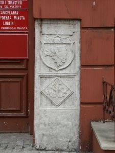 Kamienica Lubomelskich przy ulicy Rynek 8 w Lublinie. Detal architektoniczny.