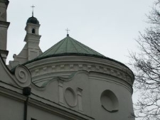 Kościół pobernardyński pw. Nawrócenia Św. Pawła w Lublinie. Detal architektoniczny.