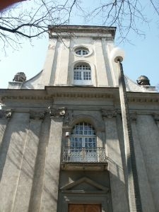 Kościół ewangelicko-augsburski pw. Św. Trójcy w Lublinie. Fasada kościoła.