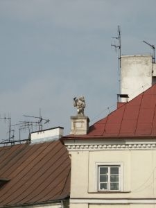 Kamienica na Placu Zamkowym w Lublinie. Detal architektoniczny.