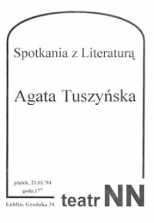 Spotkania z Literaturą : Agata Tuszyńska