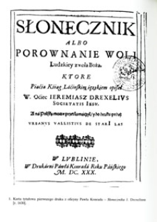 Karta tytułowa Słonecznika J. Drexeliusa