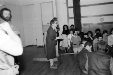 Wiec student&oacute;w Katolickiego Uniwersytetu Lubelskiego z władzami uczelni i reprezentantami Komitetu Założycielskiego NSZZ &bdquo;Solidarność&rdquo; 5 maja 1988 w Lublinie