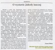 O wystawie Jahody inaczej