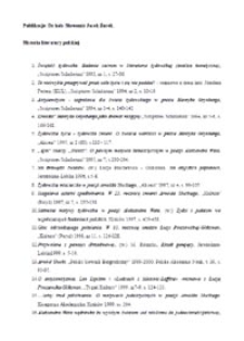 Bibliografia dr. hab. Sławomira Jacka Żurka