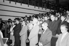 Wiec student&oacute;w Katolickiego Uniwersytetu Lubelskiego z władzami uczelni i reprezentantami Komitetu Założycielskiego NSZZ &bdquo;Solidarność&rdquo; 5 maja 1988 w Lublinie