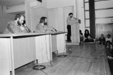 Wiec student&oacute;w Katolickiego Uniwersytetu Lubelskiego z władzami uczelni i reprezentantami Komitetu Założycielskiego NSZZ &bdquo;Solidarność&rdquo; 5 maja 1988 w Lublinie