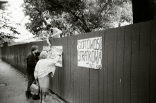 Płot ogradzający teran Katolickiego Uniwersytetu Lubelskiego w sierpniu 1988 roku