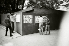 Płot ogradzający teran Katolickiego Uniwersytetu Lubelskiego w sierpniu 1988 roku