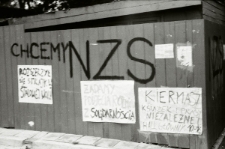 Płot ogradzający teran Katolickiego Uniwersytetu Lubelskiego w sierpniu 1988 roku