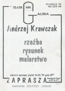 Andrzej Krawczak : rzeźba, rysunek, malarstwo (afisz)